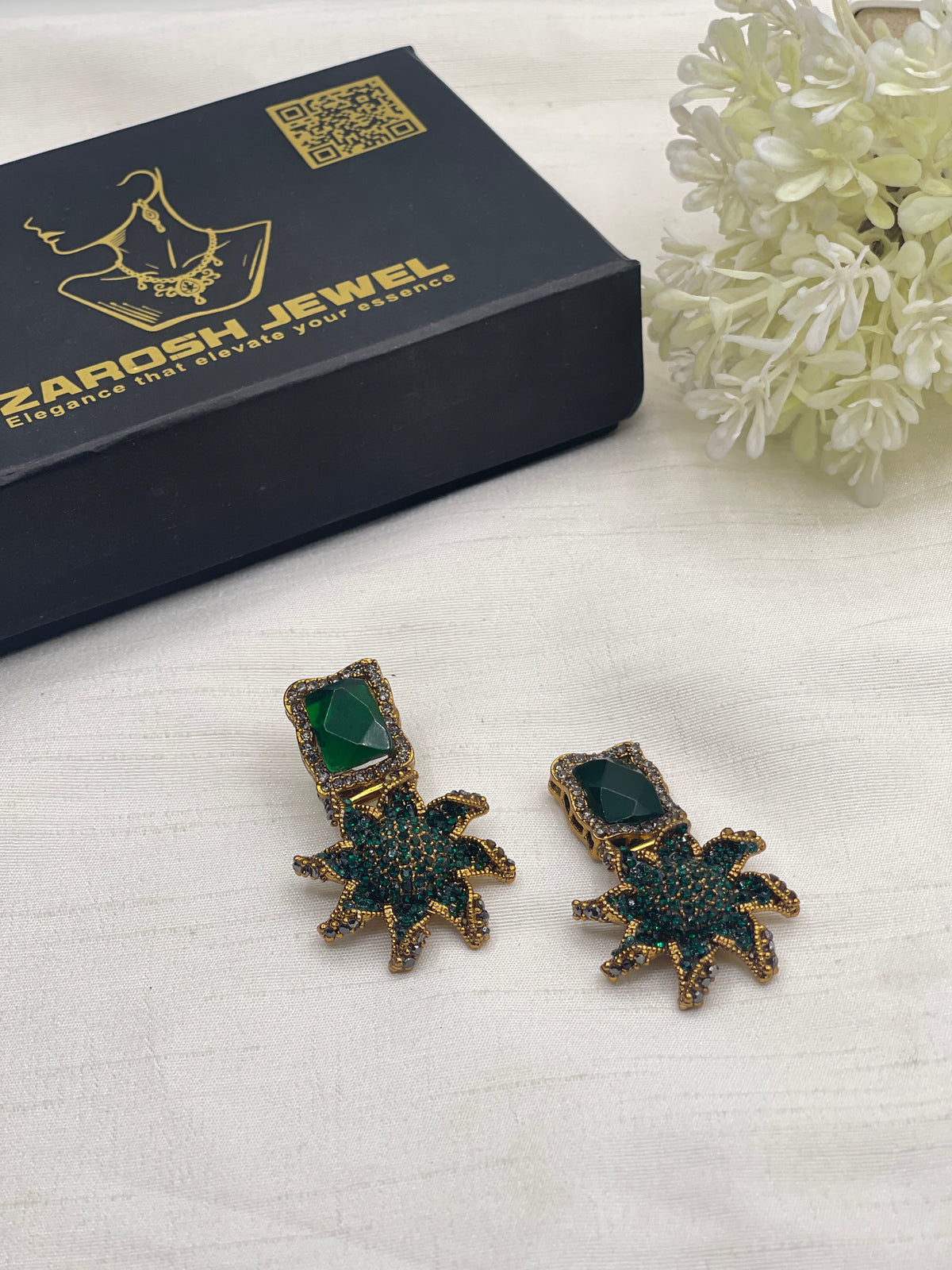 Shop the Nimra Stellar Droplet Earring from Zarosh Jewel