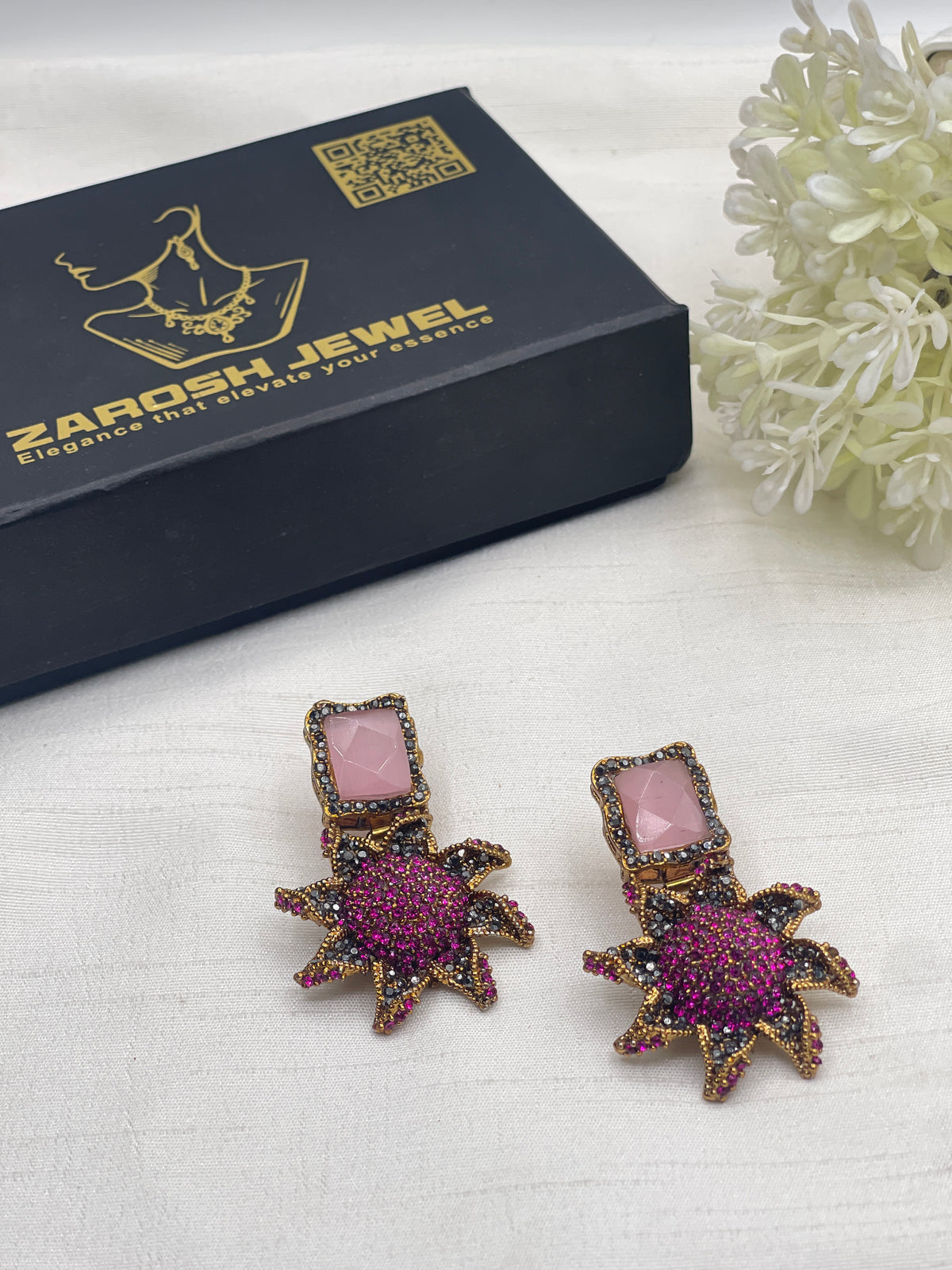 Shop the Nimra Stellar Droplet Earring from Zarosh Jewel