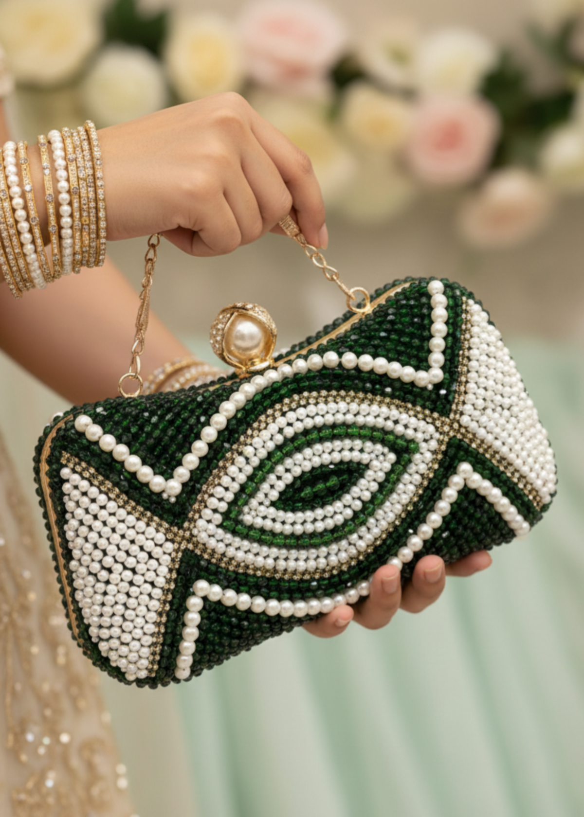 Shop the Noor Crystal Clutch from Zarosh Jewel