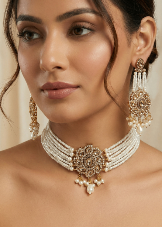 Noor-e-Naz Choker Set by Zarosh Jewel