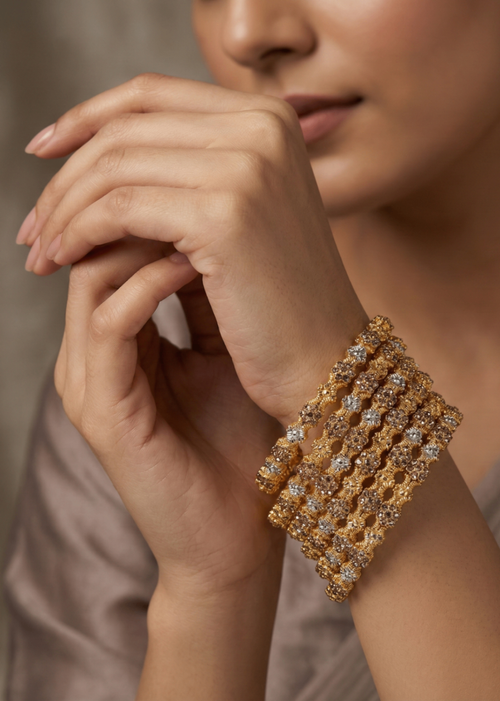 Shop the Noor Heritage Kada from Zarosh Jewel
