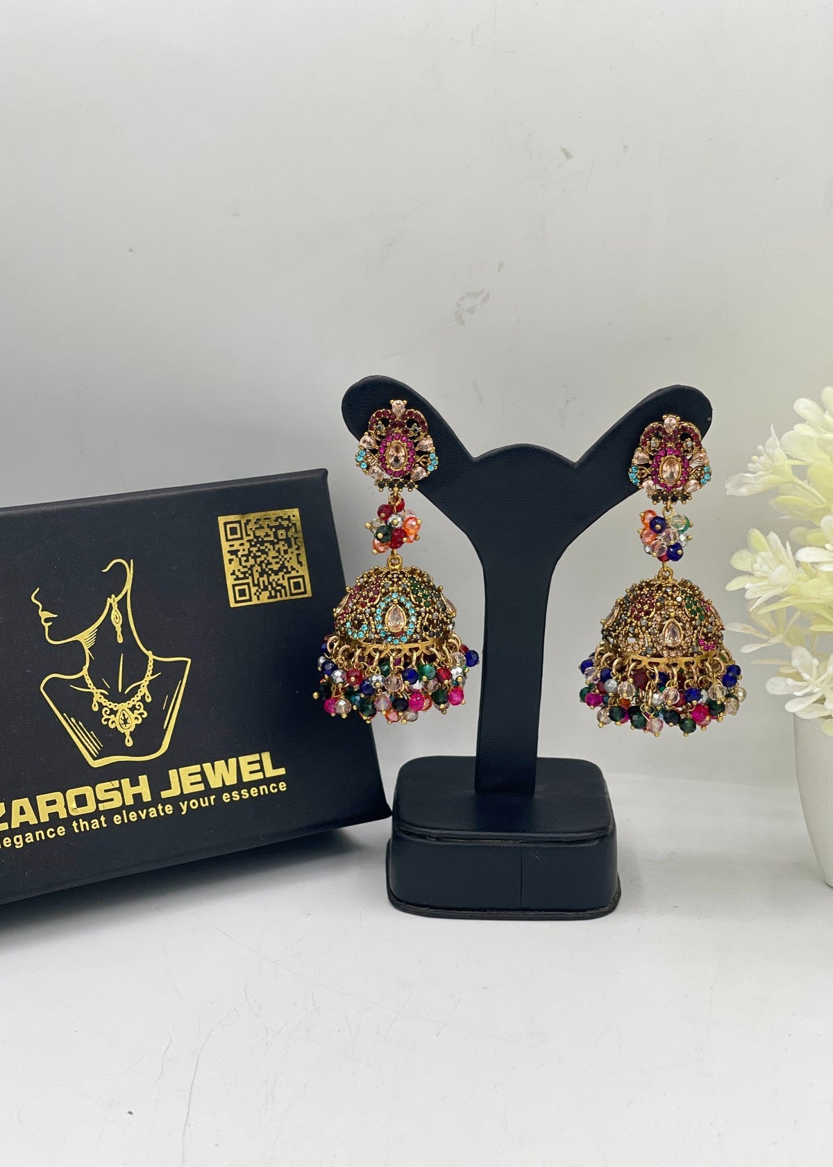 Shop the Noor Pearl Jhumka Earrings from Zarosh Jewel