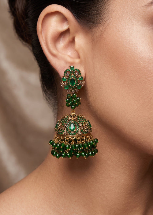 Shop the Noor Pearl Jhumka Earrings from Zarosh Jewel