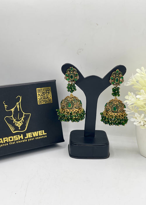 Shop the Noor Pearl Jhumka Earrings from Zarosh Jewel