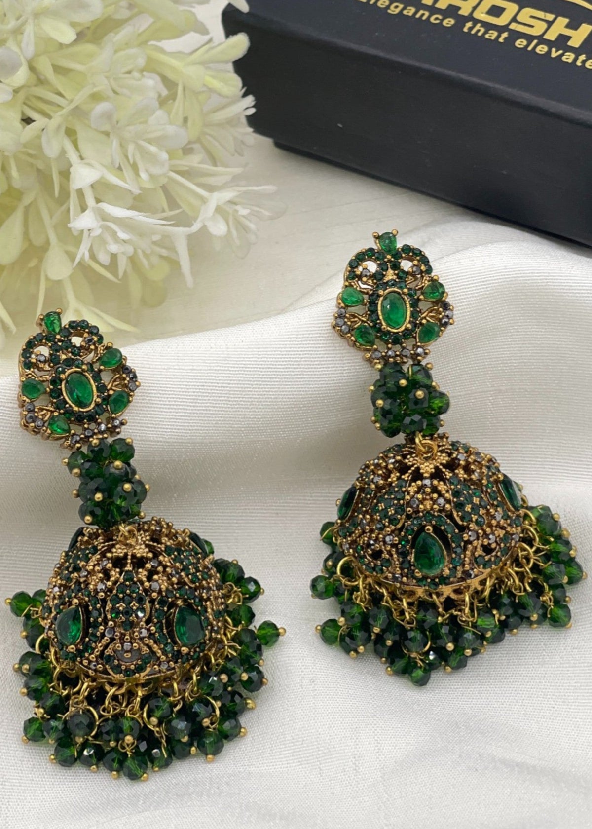 Shop the Noor Pearl Jhumka Earrings from Zarosh Jewel