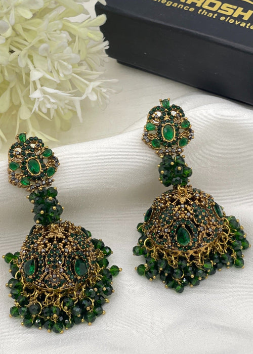 Shop the Noor Pearl Jhumka Earrings from Zarosh Jewel