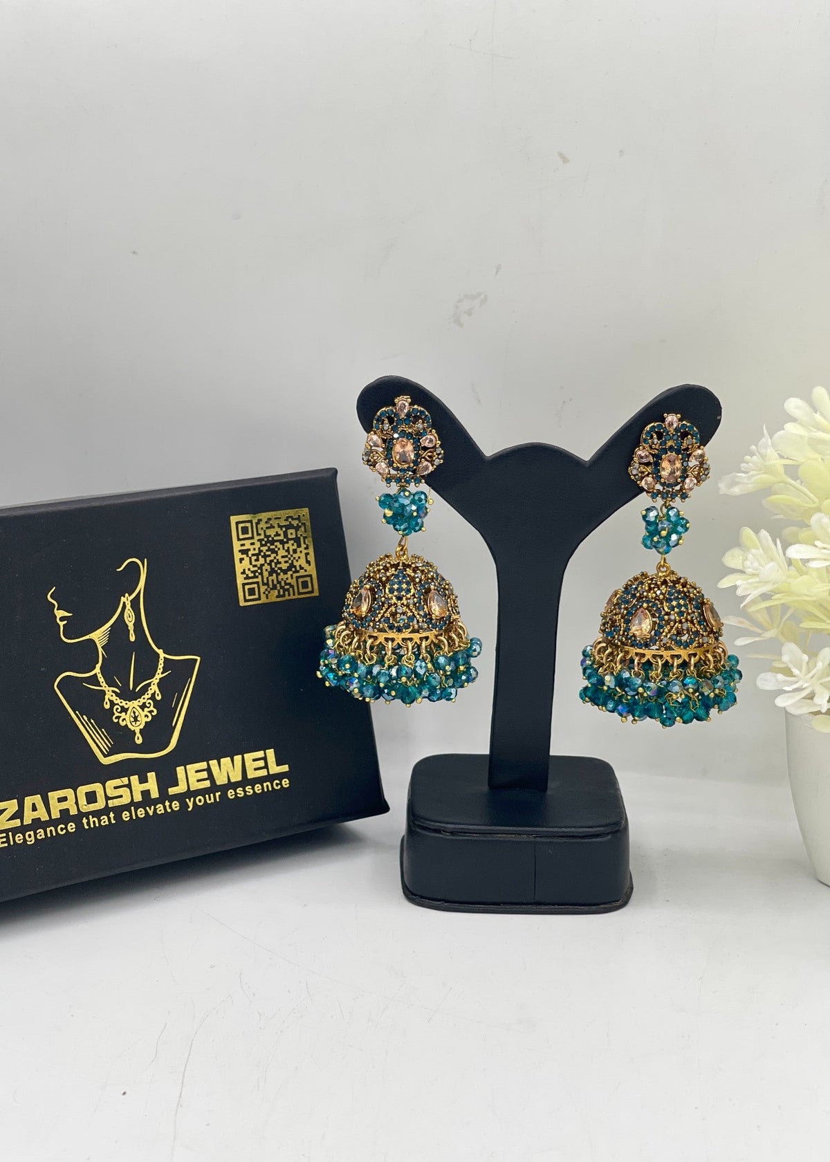 Shop the Noor Pearl Jhumka Earrings from Zarosh Jewel