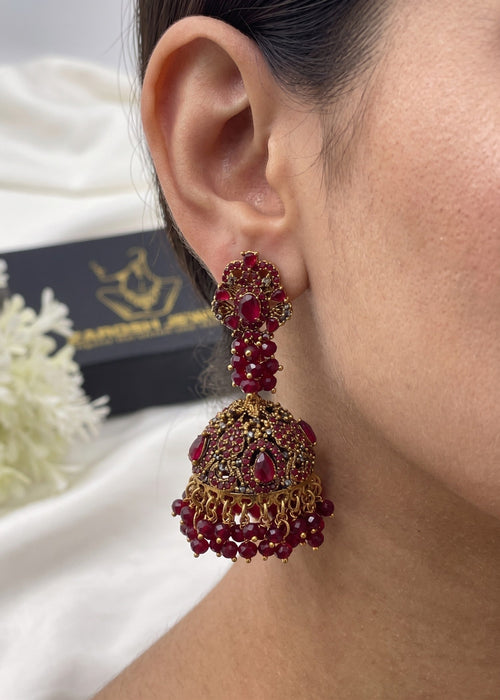 Shop the Noor Pearl Jhumka Earrings from Zarosh Jewel
