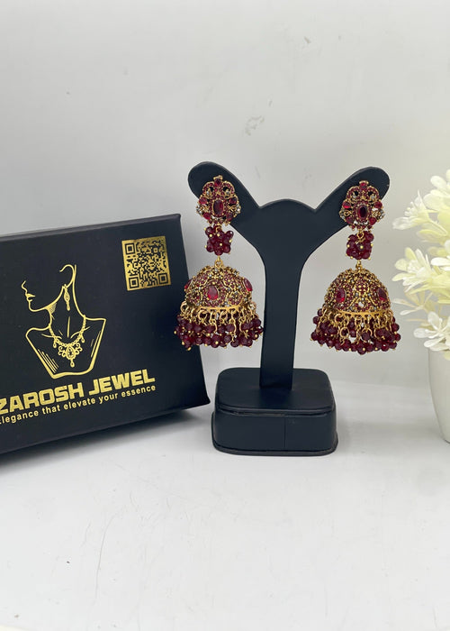 Shop the Noor Pearl Jhumka Earrings from Zarosh Jewel