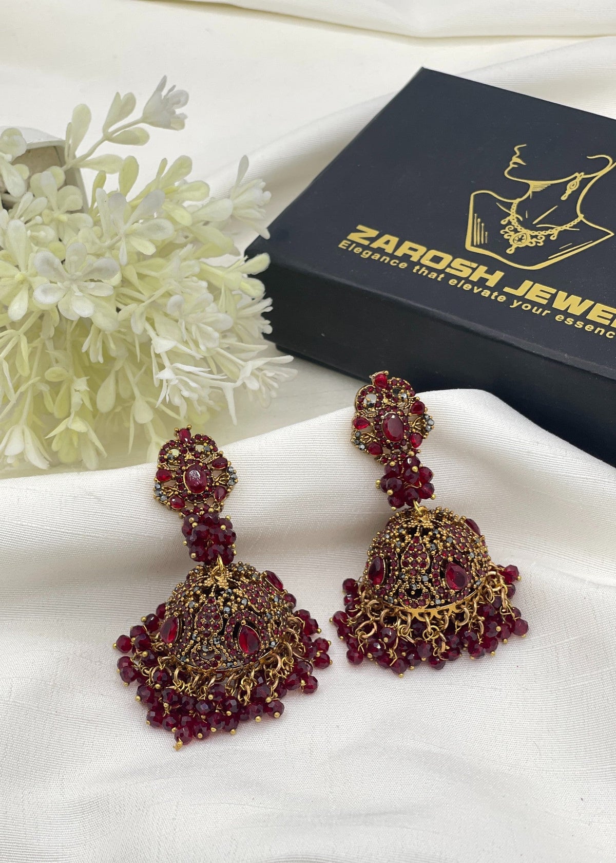 Shop the Noor Pearl Jhumka Earrings from Zarosh Jewel