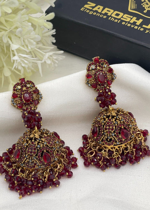 Shop the Noor Pearl Jhumka Earrings from Zarosh Jewel