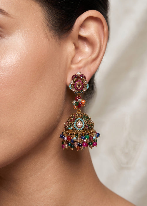 Shop the Noor Pearl Jhumka Earrings from Zarosh Jewel