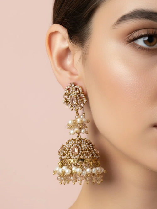 Noor Pearl Jhumka Earrings