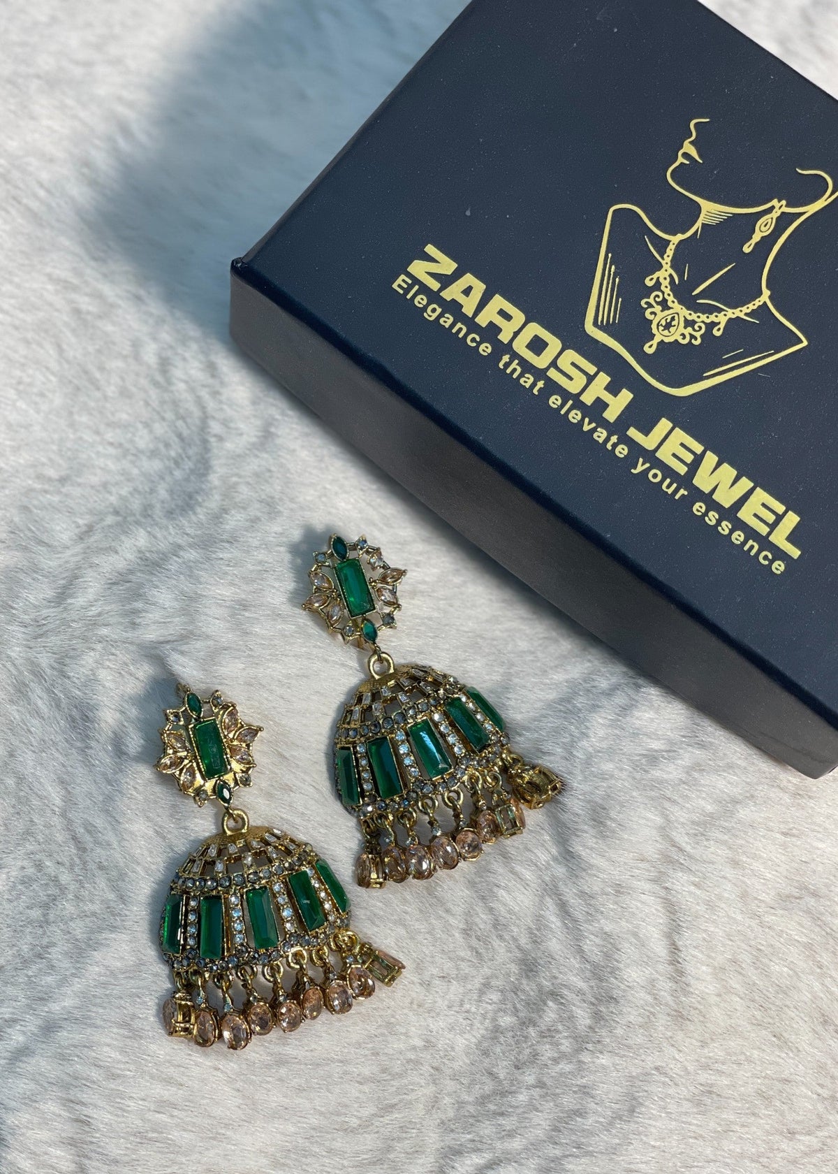 Shop the Noor-ul-Ain Cut Jhumkay from Zarosh Jewel