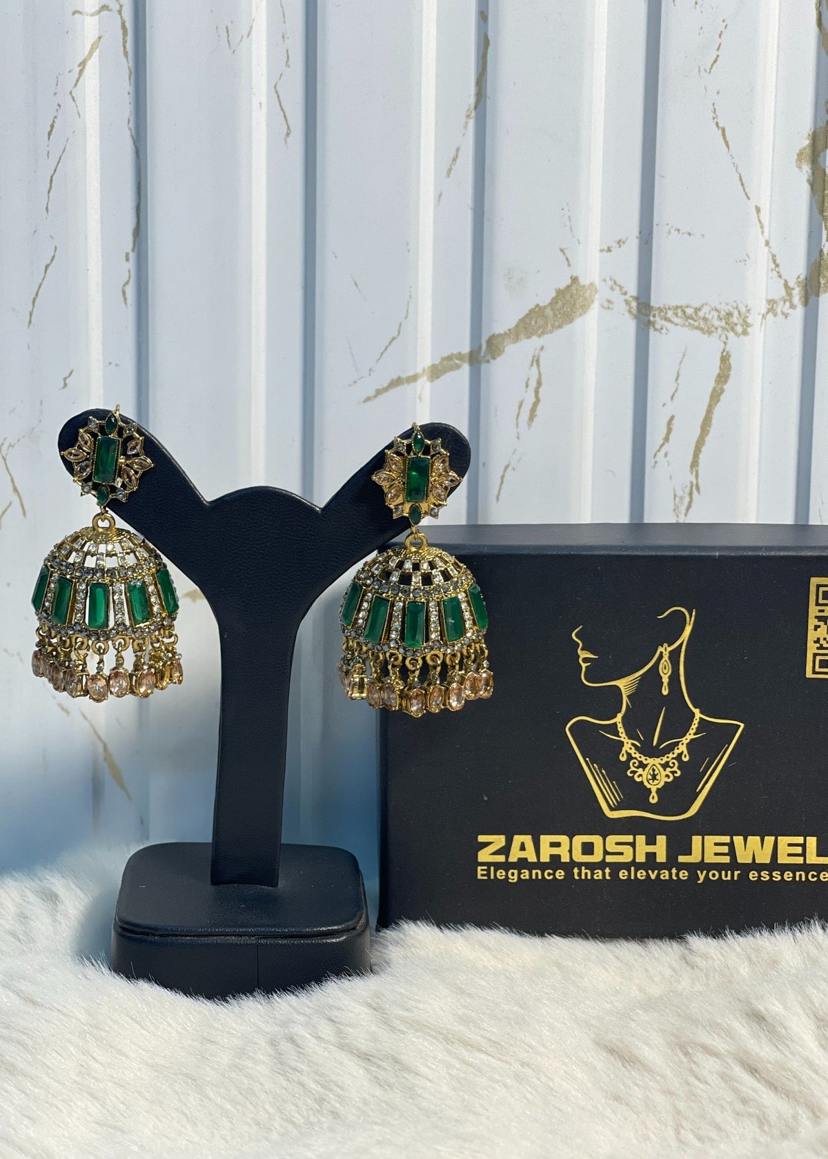 Shop the Noor-ul-Ain Cut Jhumkay from Zarosh Jewel