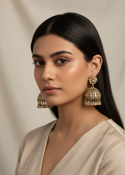 Shop the Noor-ul-Ain Cut Jhumkay from Zarosh Jewel