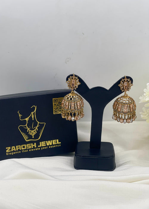 Shop the Noor-ul-Ain Cut Jhumkay from Zarosh Jewel
