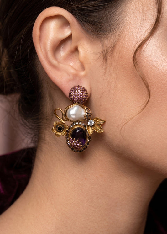 Nudhar Earrings by Zarosh Jewel