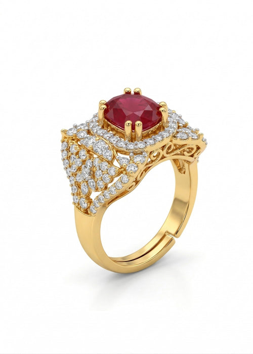 Shop the Nuha Gold Plated Ring from Zarosh Jewel