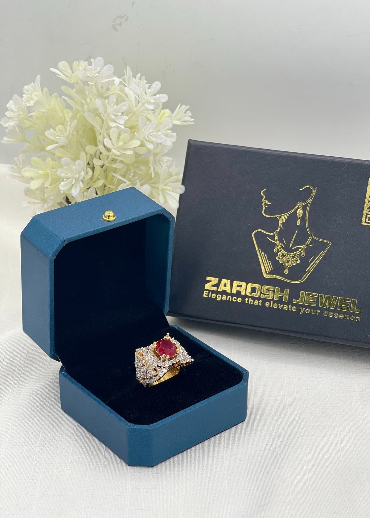 Shop the Nuha Gold Plated Ring from Zarosh Jewel