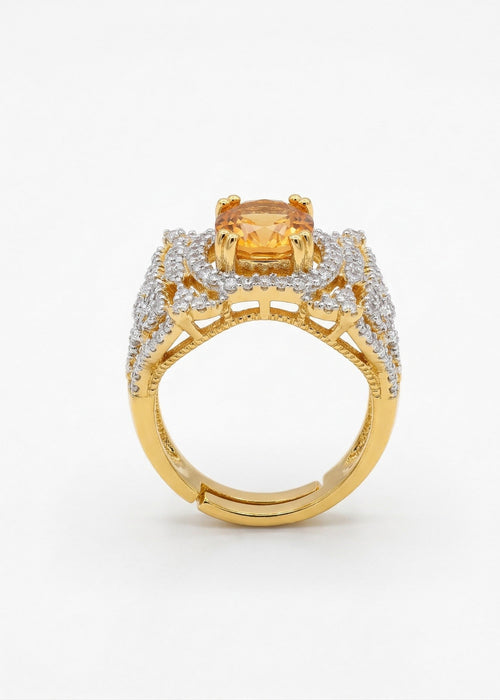 Shop the Nuha Gold Plated Ring from Zarosh Jewel