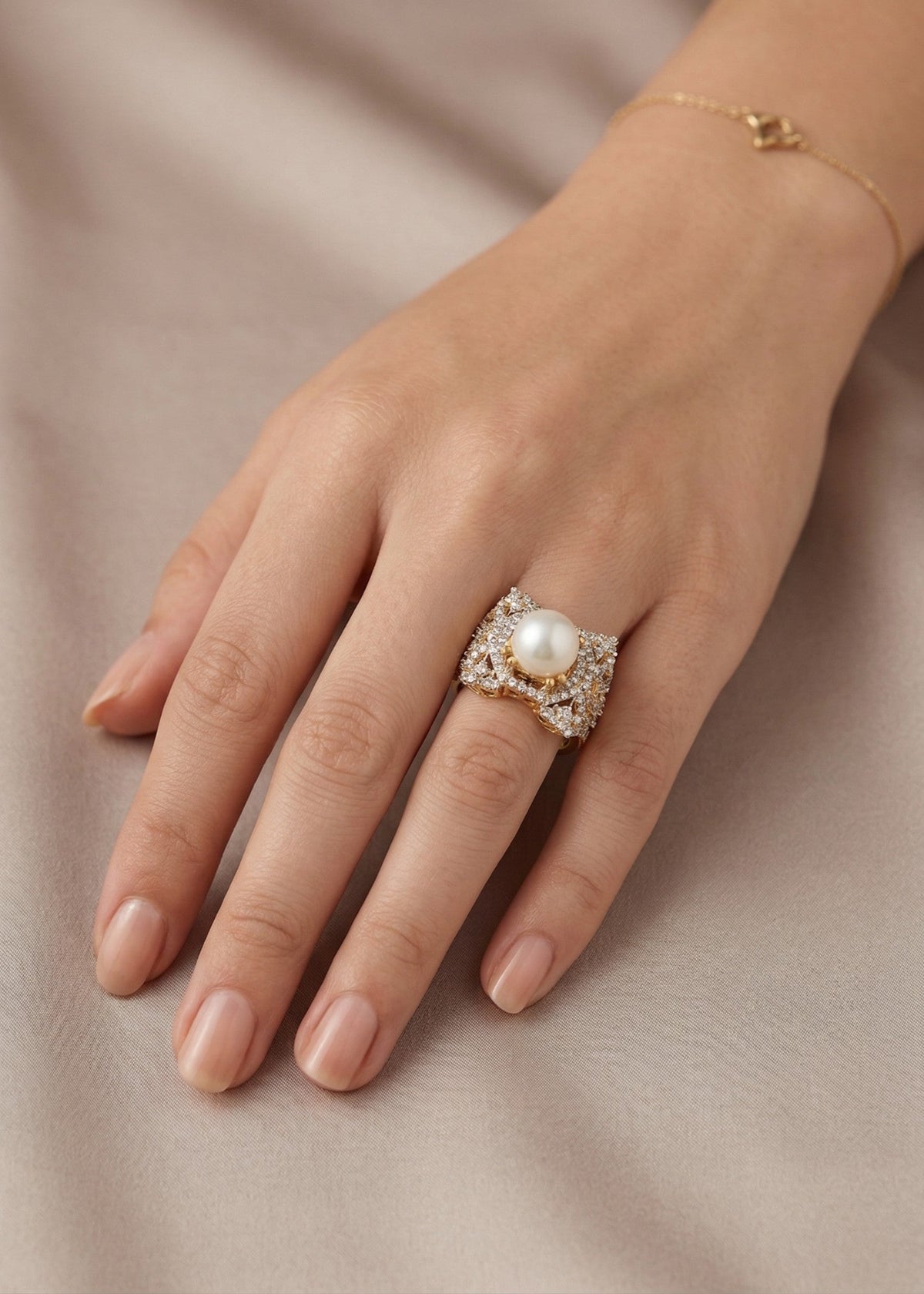 Shop the Nuha Gold Plated Ring from Zarosh Jewel