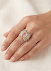 Nuha Gold Plated Ring by Zarosh Jewel