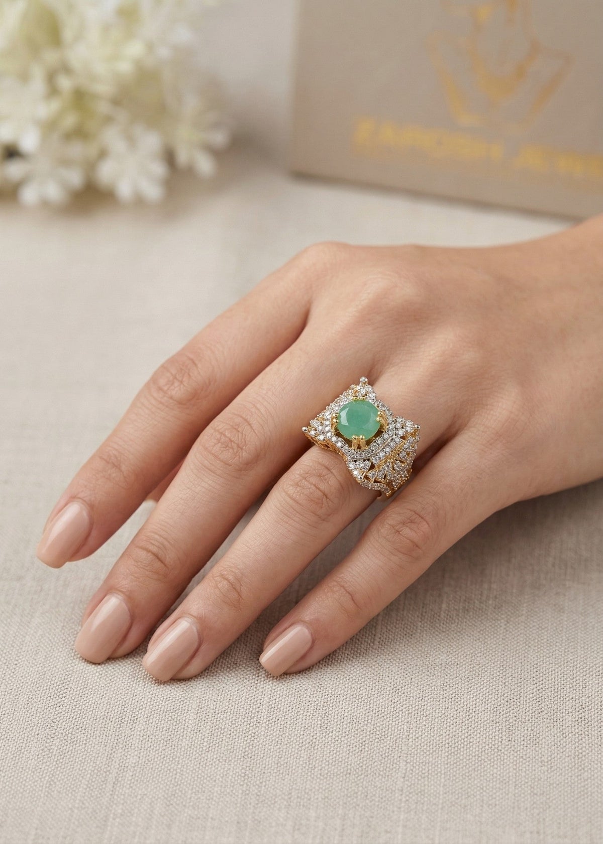 Shop the Nuha Gold Plated Ring from Zarosh Jewel
