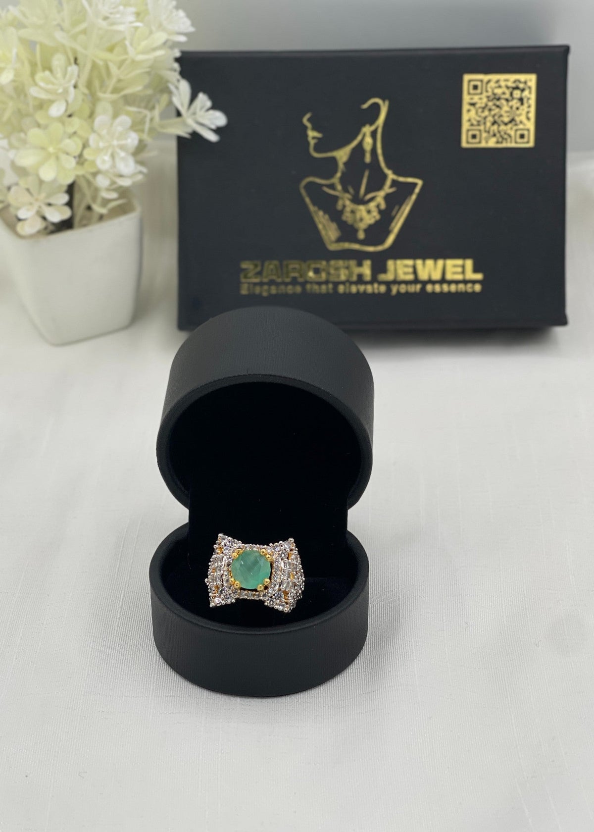 Shop the Nuha Gold Plated Ring from Zarosh Jewel