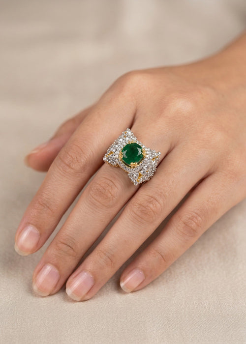 Shop the Nuha Gold Plated Ring from Zarosh Jewel