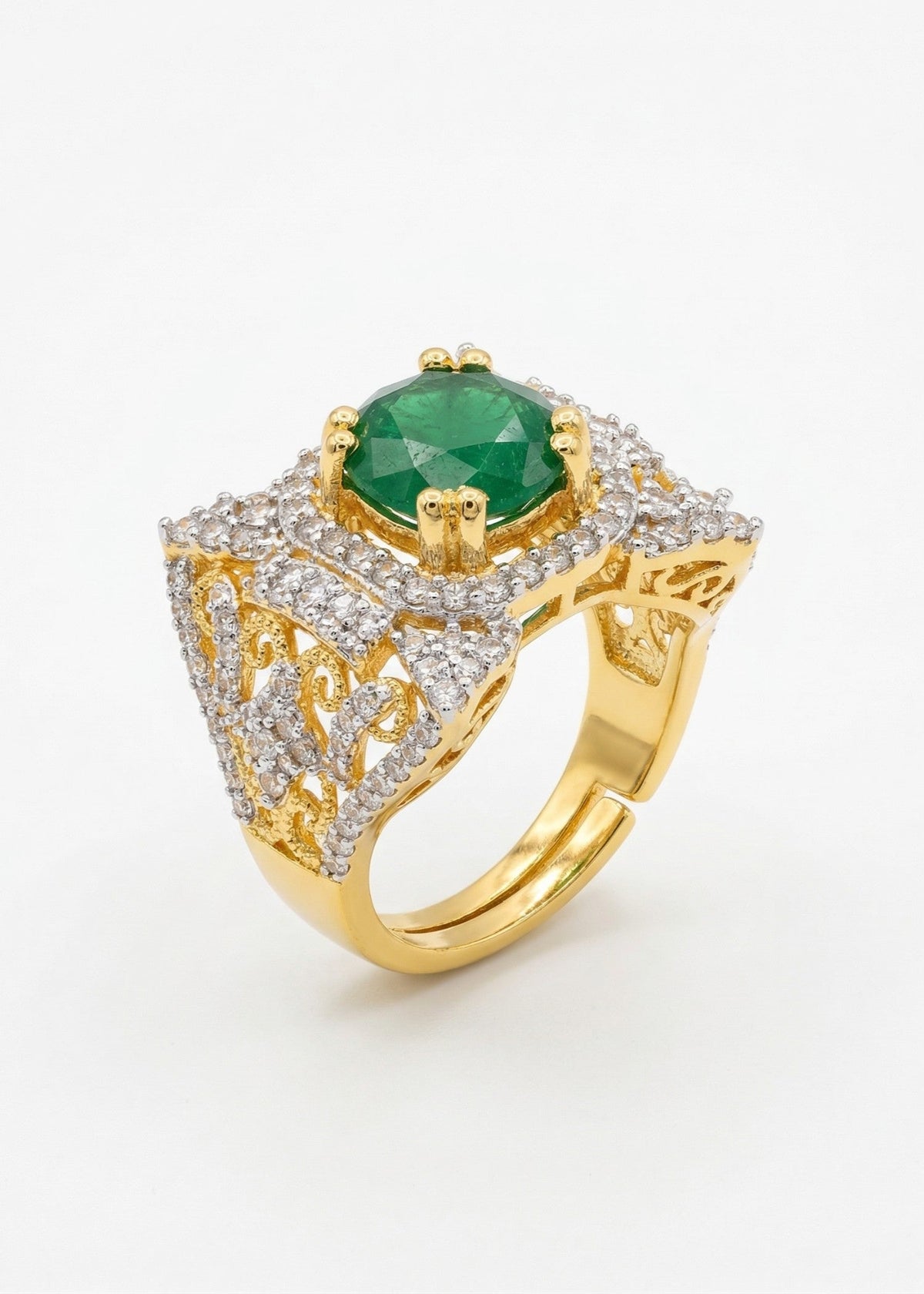 Shop the Nuha Gold Plated Ring from Zarosh Jewel
