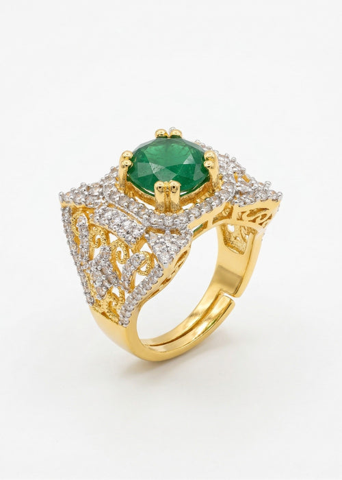 Shop the Nuha Gold Plated Ring from Zarosh Jewel