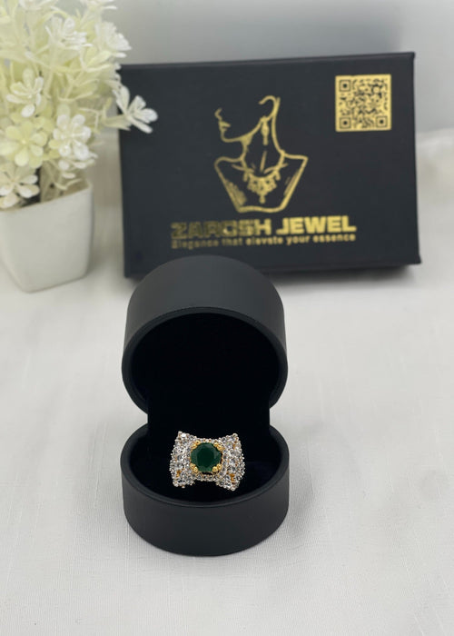 Shop the Nuha Gold Plated Ring from Zarosh Jewel