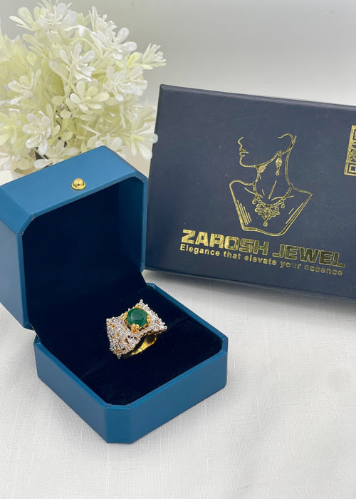 Shop the Nuha Gold Plated Ring from Zarosh Jewel