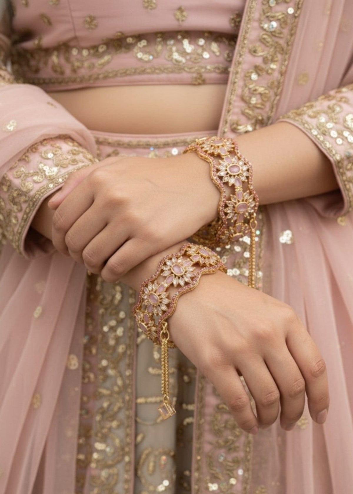 Shop the Opulent Vine Bangles Openable from Zarosh Jewel