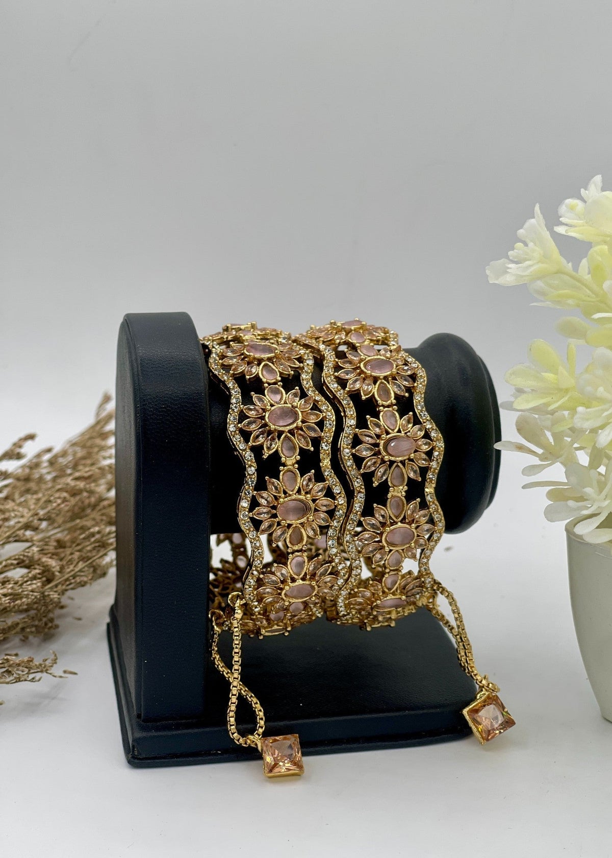 Shop the Opulent Vine Bangles Openable from Zarosh Jewel
