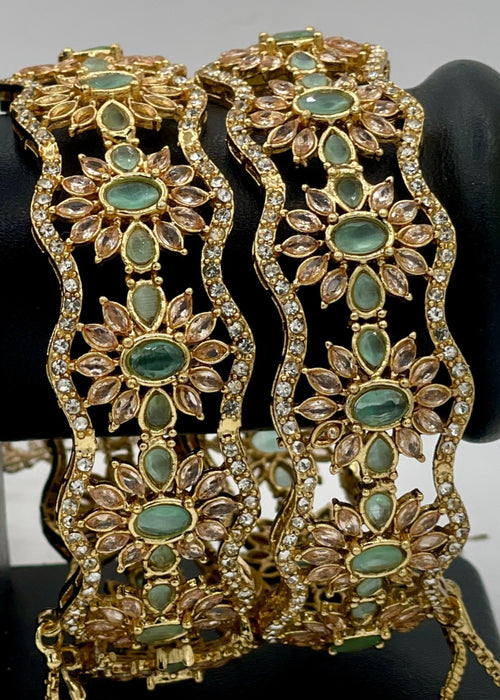 Shop the Opulent Vine Bangles Openable from Zarosh Jewel