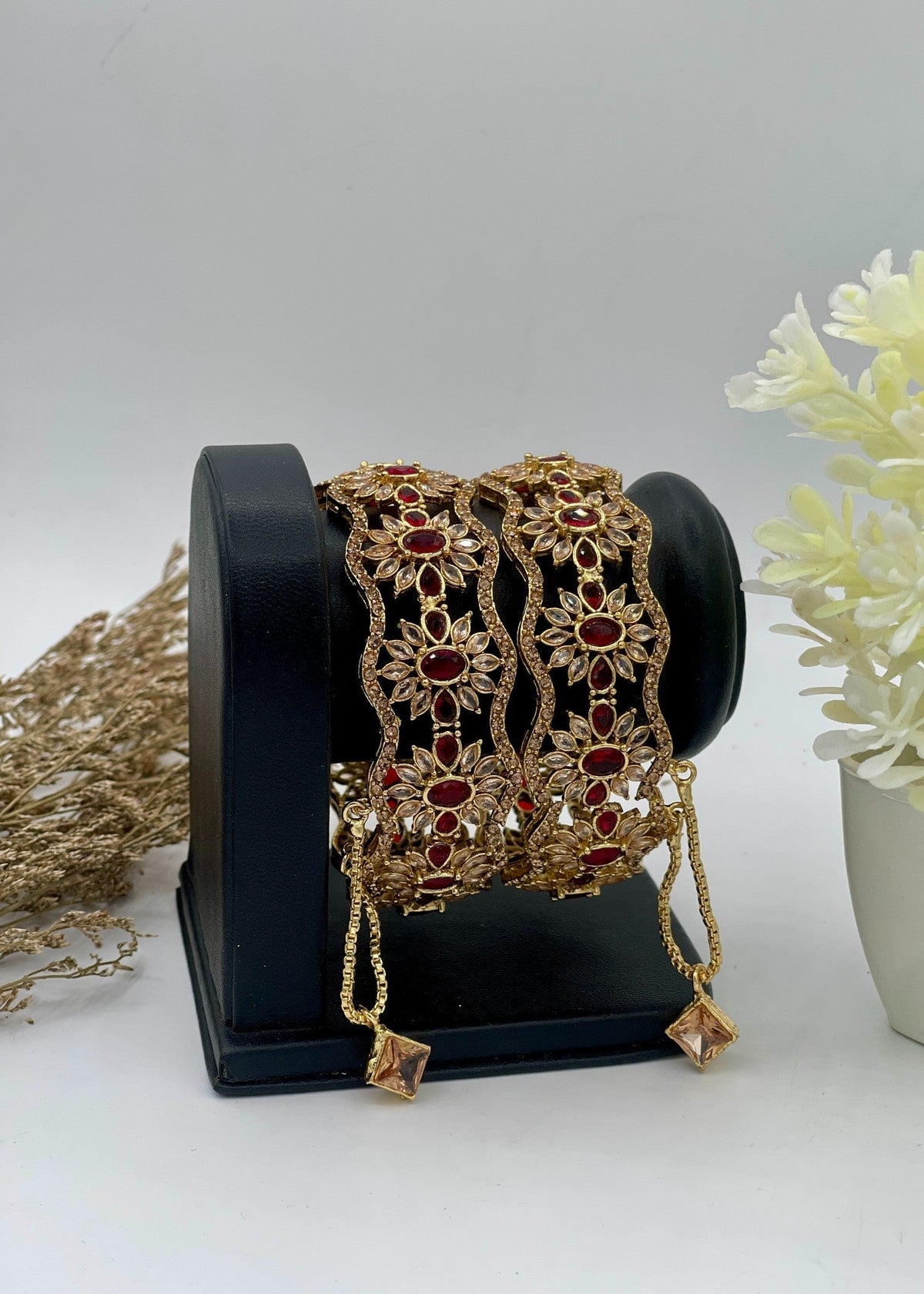 Shop the Opulent Vine Bangles Openable from Zarosh Jewel