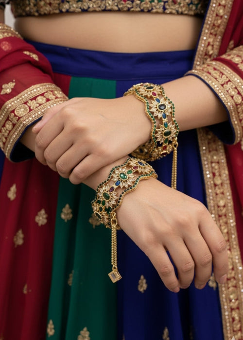 Opulent Vine Bangles Openable by Zarosh Jewel