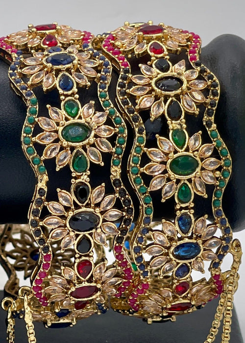Shop the Opulent Vine Bangles Openable from Zarosh Jewel
