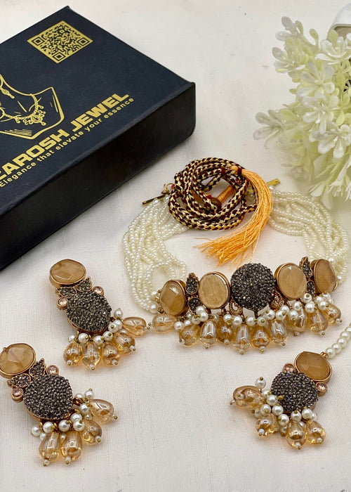 Shop the Pariza Premium Choker Set from Zarosh Jewel