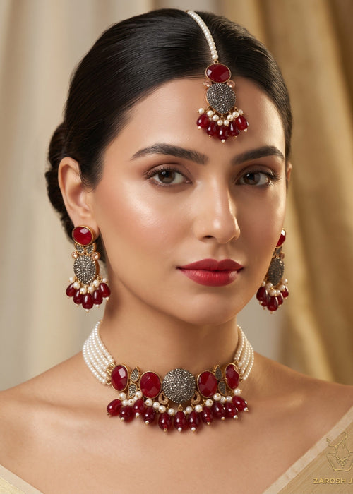 Shop the Pariza Premium Choker Set from Zarosh Jewel