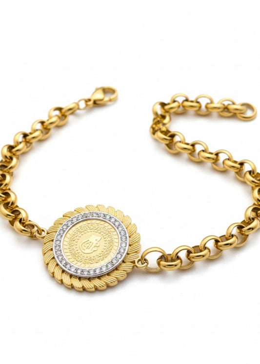 Shop the Radiant Circle Gold Bracelet from Zarosh Jewel