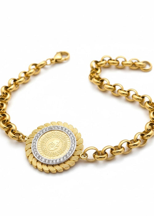 Shop the Radiant Circle Gold Bracelet from Zarosh Jewel