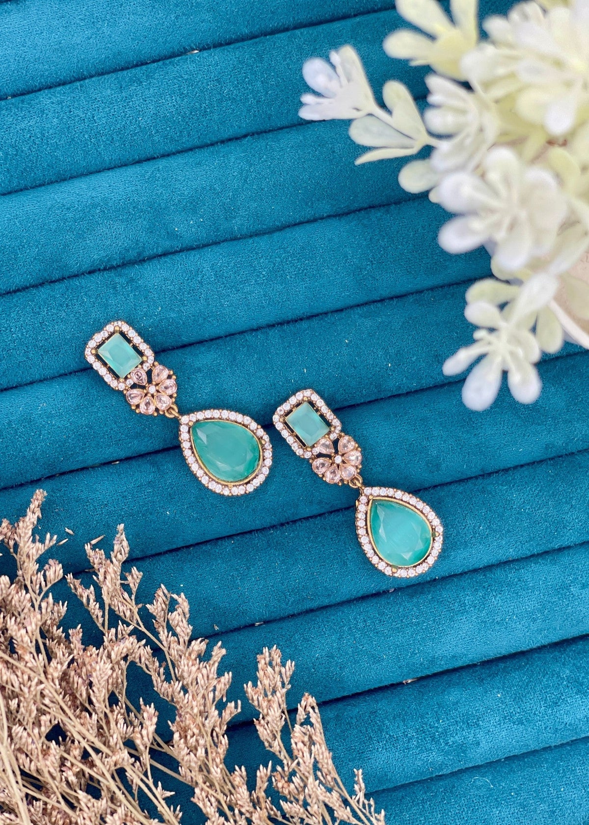 Shop the Radiant Grace Drop Earrings from Zarosh Jewel