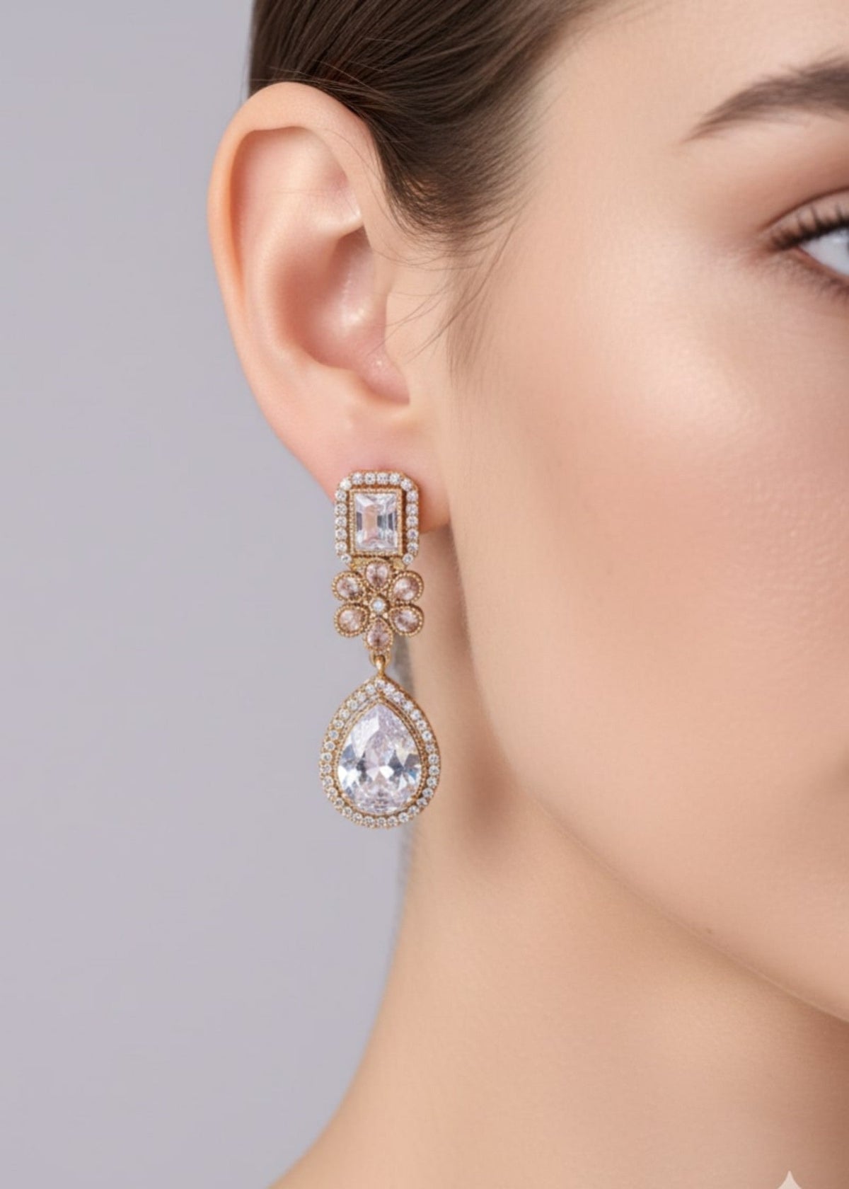 Shop the Radiant Grace Drop Earrings from Zarosh Jewel