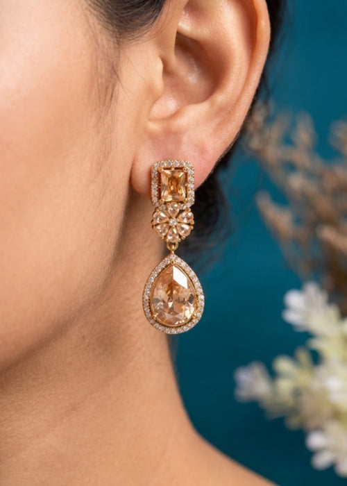 Shop the Radiant Grace Drop Earrings from Zarosh Jewel