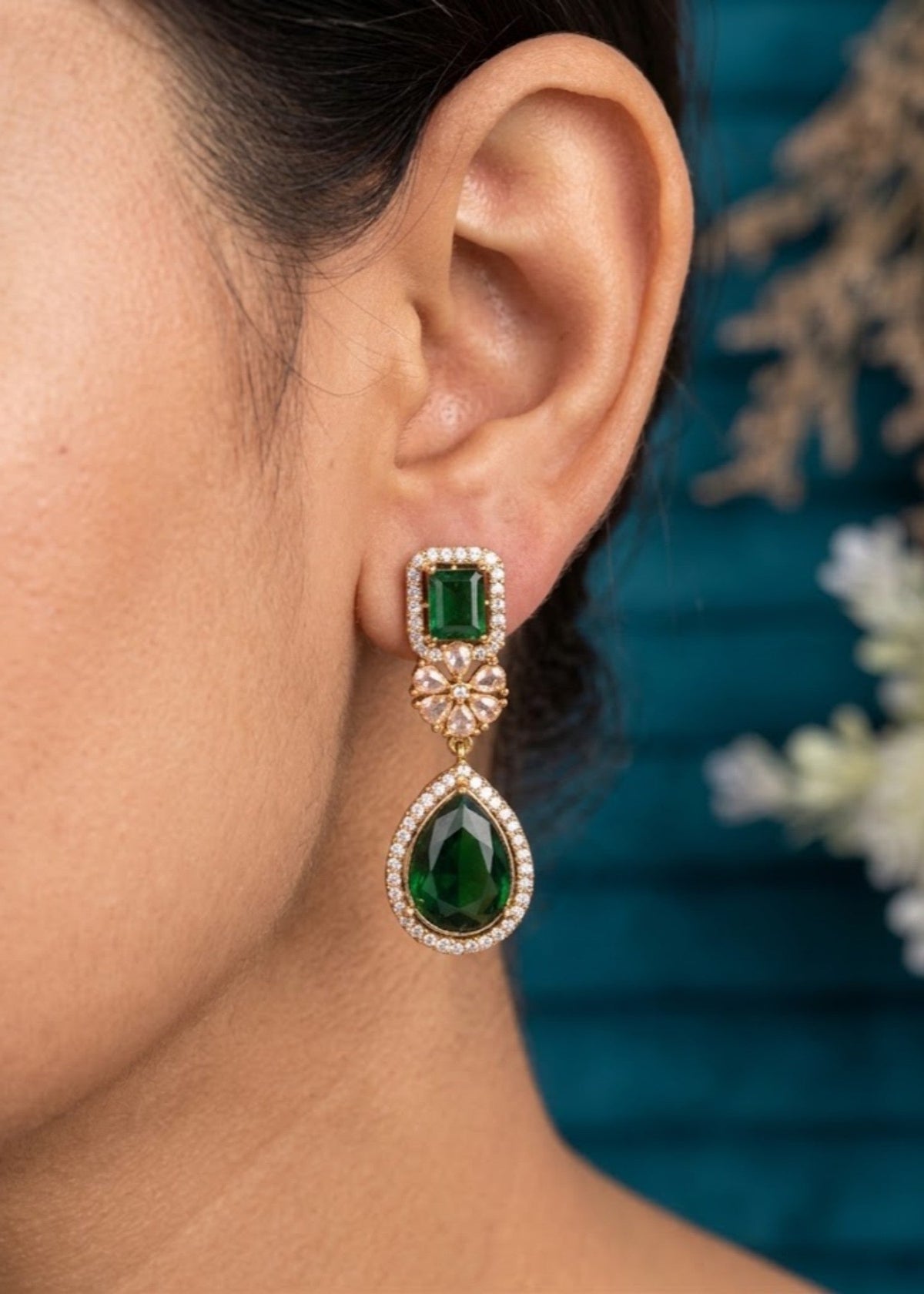 Shop the Radiant Grace Drop Earrings from Zarosh Jewel