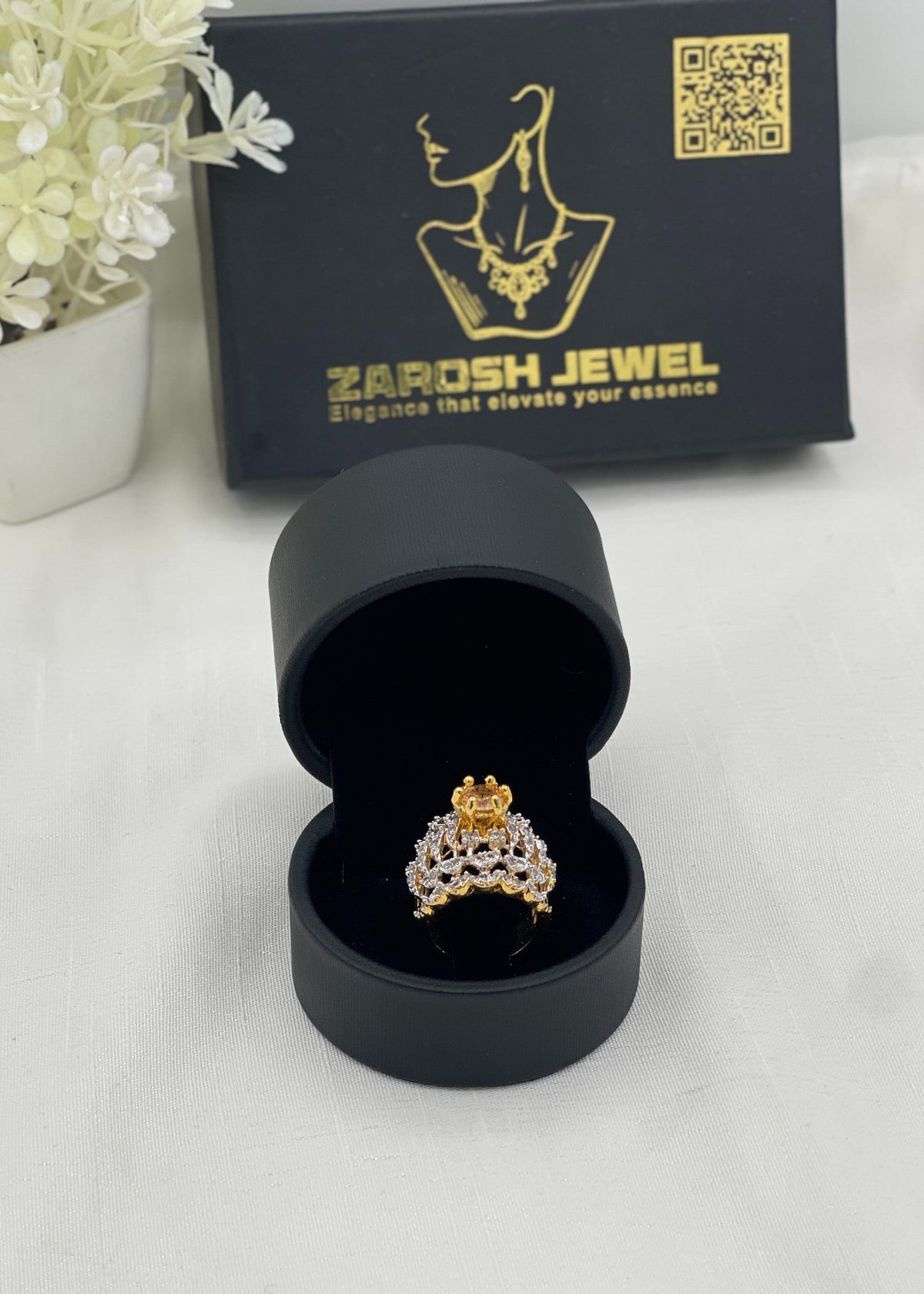 Shop the Rafa Gold Plated Ring from Zarosh Jewel