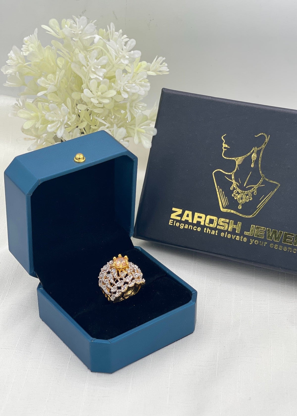Shop the Rafa Gold Plated Ring from Zarosh Jewel
